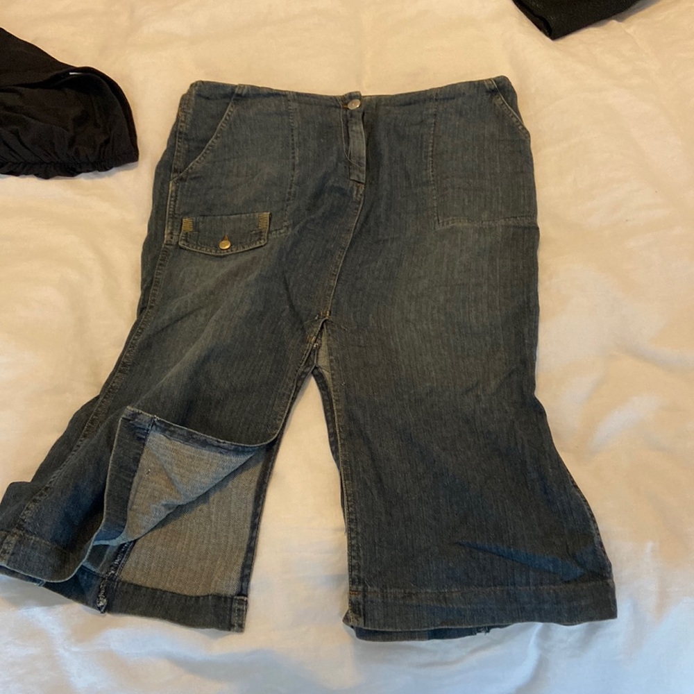 Denim skirt - interesting silhouette